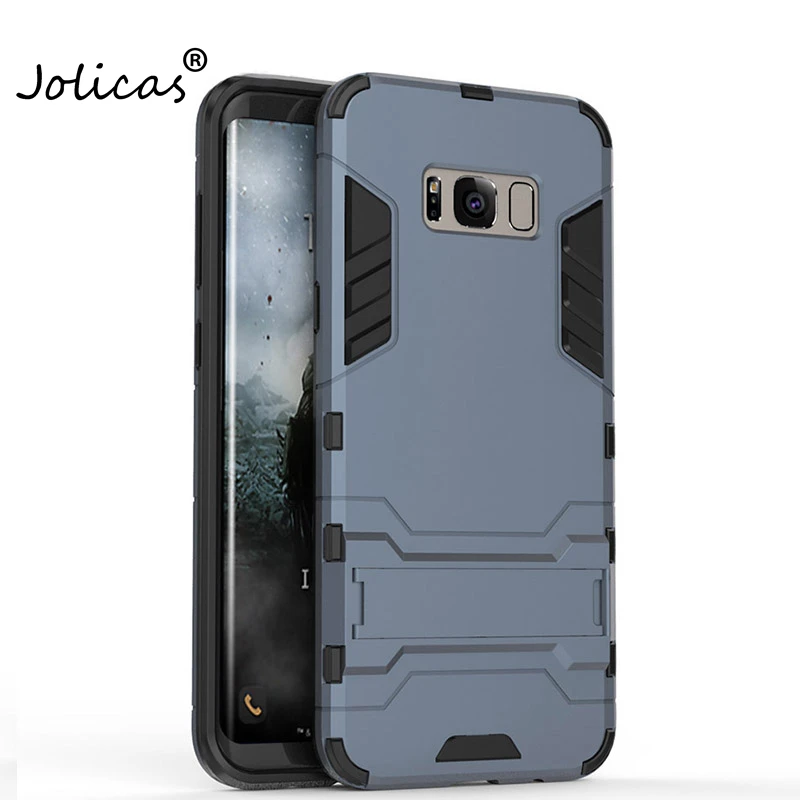 Чехол для Samsung Galaxy S8 чехол Гибридный жесткий чехол-накладка Plus + Чехлы-подставки
