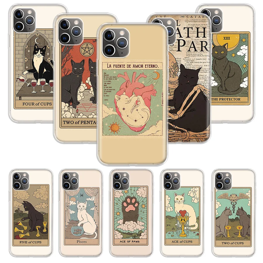

Cartoon Animal Cat Smartphone Case Carcasa For iPhone 13 Mini 11 12 Pro Max XR X XS Max 7 8 6 6S Plus Soft Cover Coque