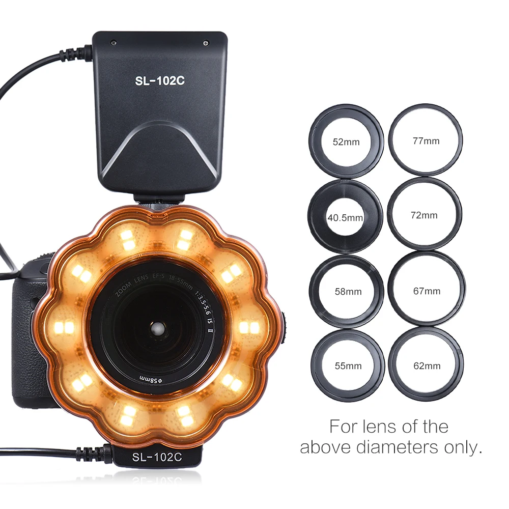 Портативный светодиодный макро кольцевой светильник GN15 заполняющий +