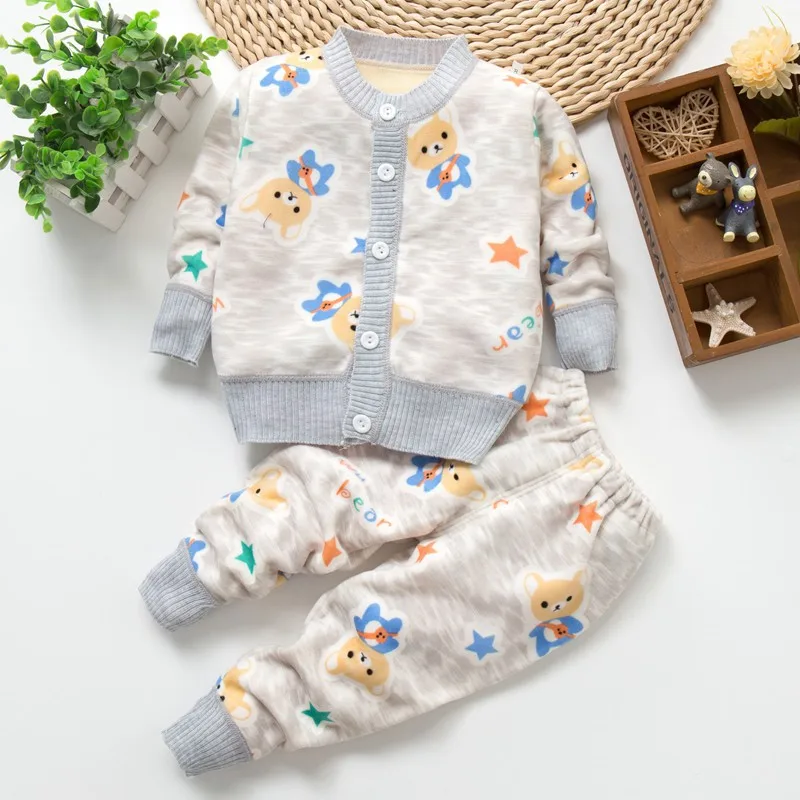 2020 модные осенне-зимние комплекты одежды для мальчиков и девочек Детский свитер