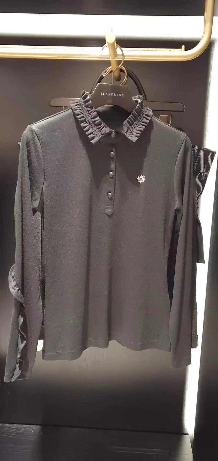 Autumn and winter new golf women's long sleeve pure cotton T-shirt outdoor sports leisure warm long sleeve women's jersey