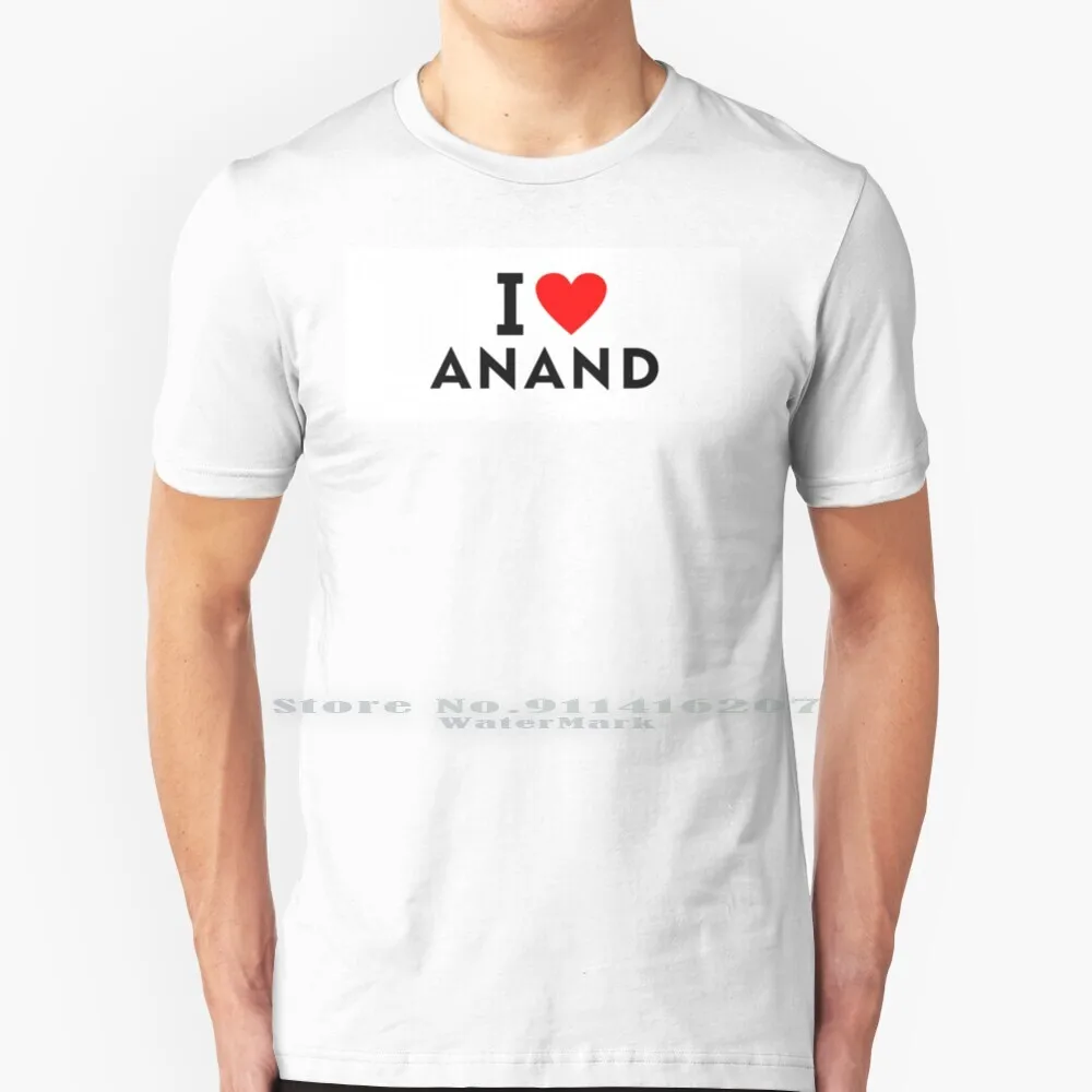 

Футболка с надписью «I Love Anand City», 100% чистый хлопок, «Love Anand City», похожа на сердце, путешествия, туризм, символ Индии