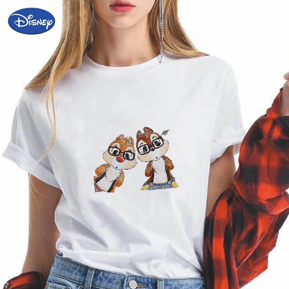 

Disney Chip Dale Best Friends Forever Tshirt Womens Clothing 90s Ropa Tumblr Mujer Short Sleeve Summer Hip Hop Top Brand Design