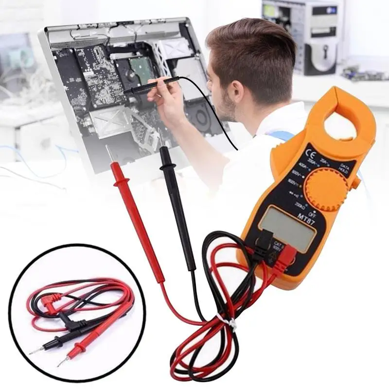 Мультиметр измерительные зонды 1 пара измерительный инструмент конденсатор