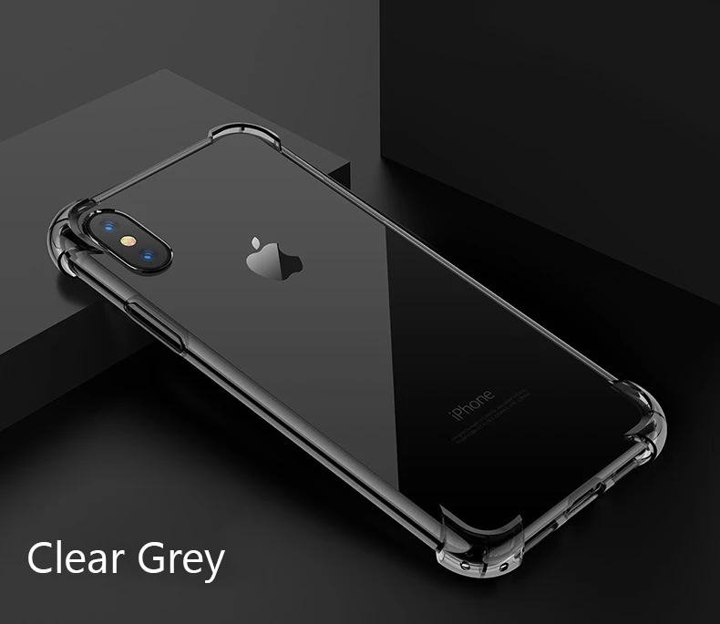 Кристально чистый ТПУ полный защитный чехол для iphone x X мягкий телефона