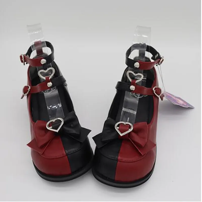 Симпатичные туфли из искусственной кожи с бантом для учеников готические