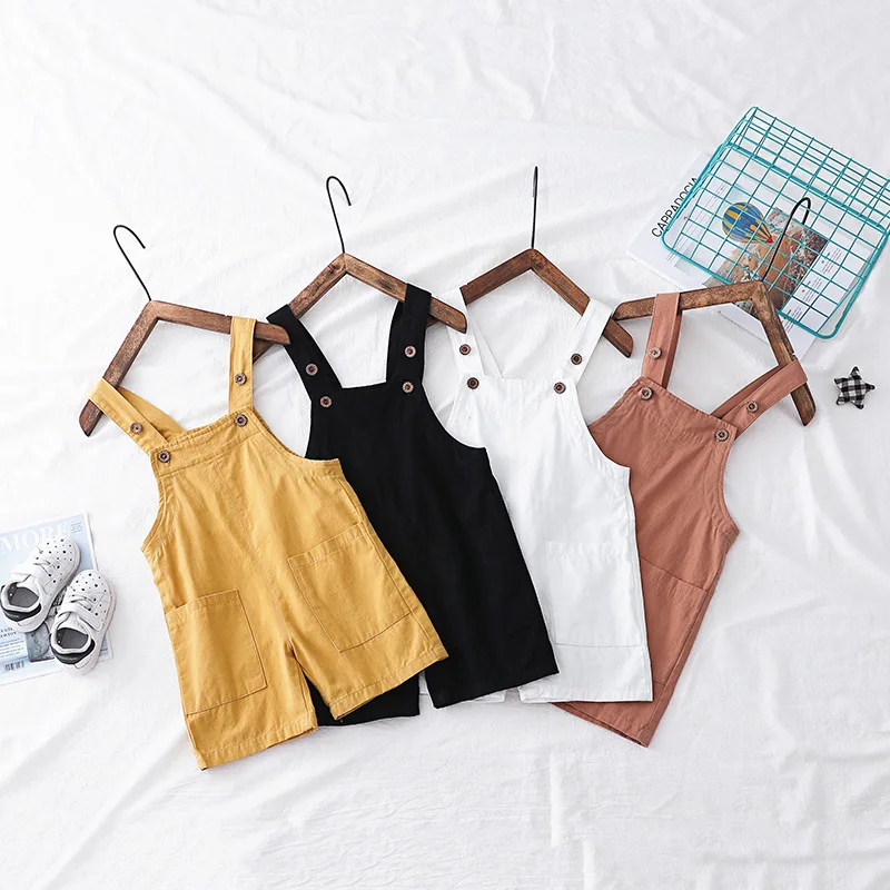 

2020 Summer Toddler Boys Jumpsuits Shorts Casual Pocket Cotton Overalls High Quality Baby Kids Clothing Children Shorts New