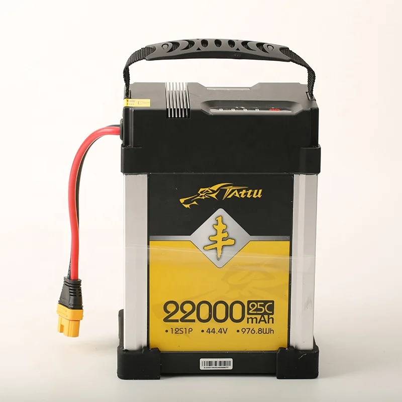 

Tattu 22000mah 16000mAh 14000mah 44.4V 15C 12S1P Lipo Smart Battery Pack with AS150U Plug Drone battery