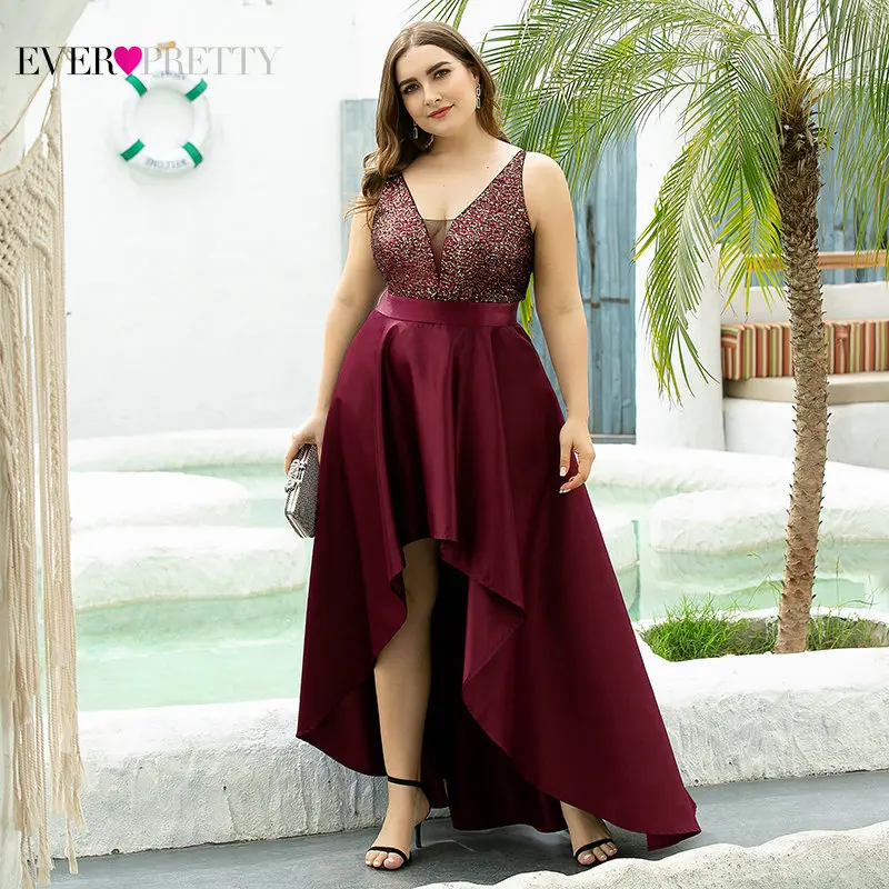 Женское атласное Платье с блестками Ever Pretty элегантное ТРАПЕЦИЕВИДНОЕ С V