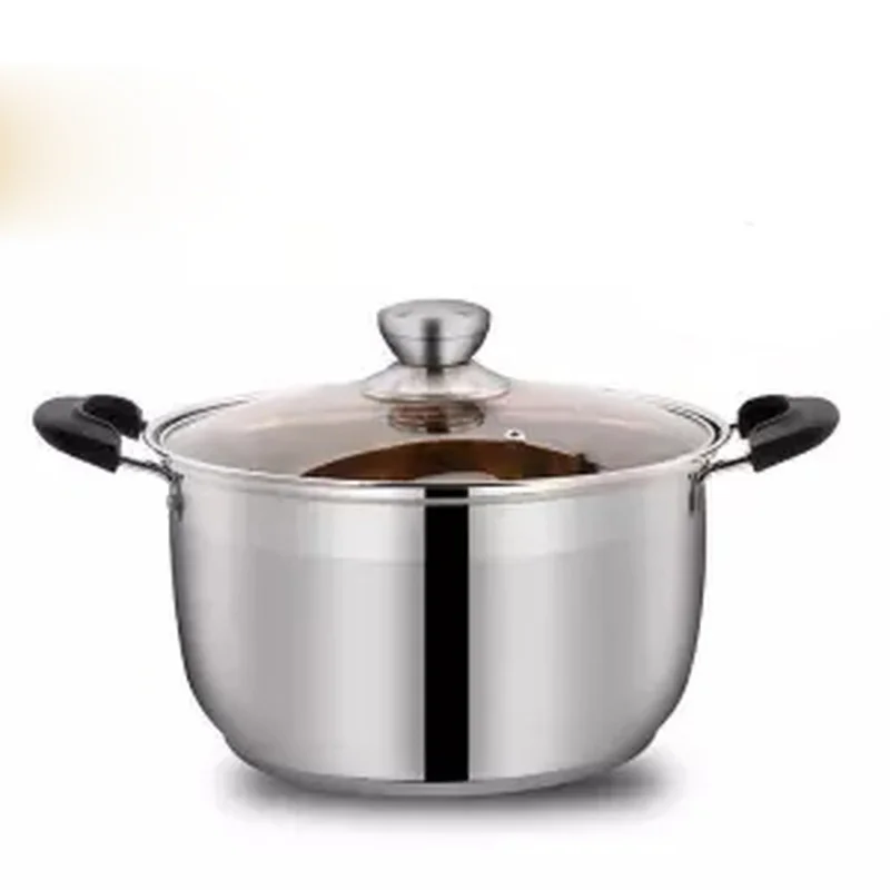 

Milk Pot Steamer Thick Stainless Steel Soup Pot Double Steamer Gas Stove Induction Cooker Dual-use Pot Kitchen Pot Cookware
