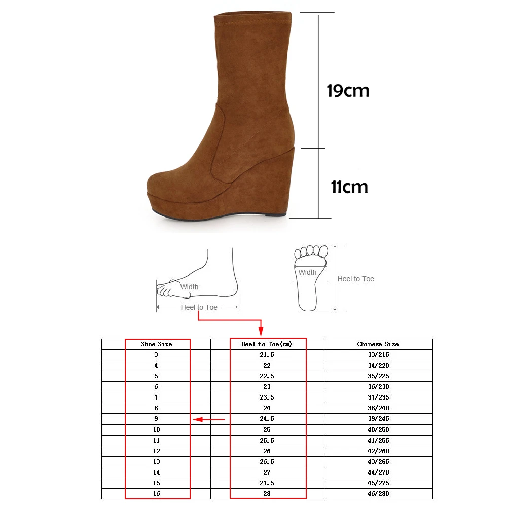 Цвет черный коричневый Очень высокий каблук Ботильоны для женщин Женские