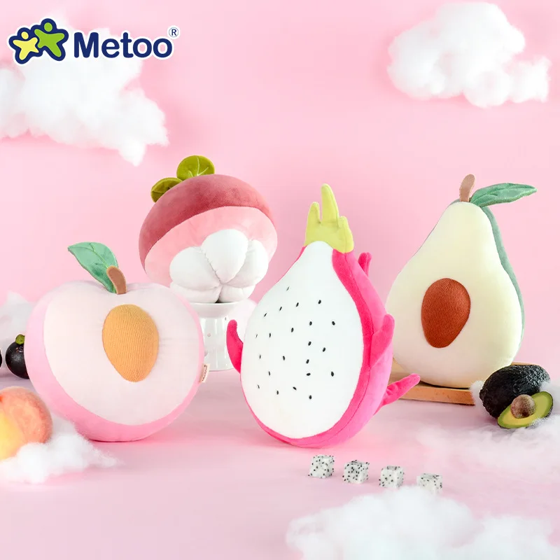 Metoo-almohada de juguete con forma de fruta para ni&ntilde;as, juguete creativo de aguacate, suave, de felpa, adornos, Kawaii-0