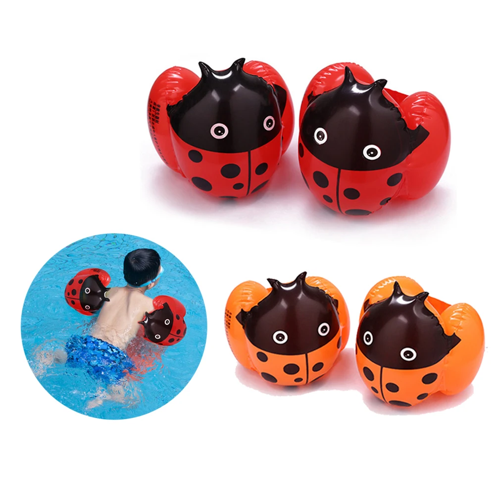 1 пара детский плавательный круг ming повязка на руку крыло поплавок божья коровка