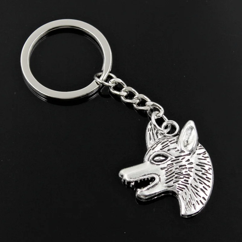 Новая мода мужской 30 мм брелок DIY металлический держатель цепь винтажная Волчья