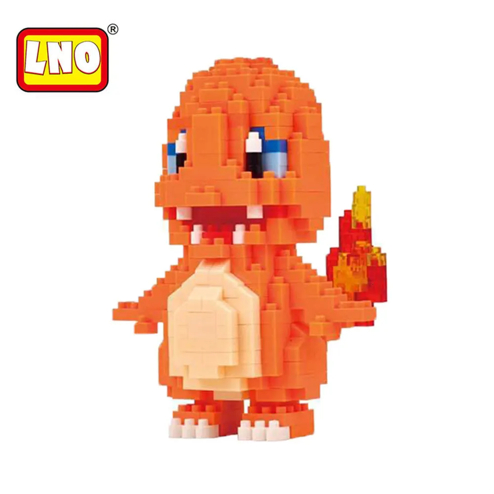 LNO пластиковые строительные блоки Аниме Пикачу Фигурки игрушки Charmander модель