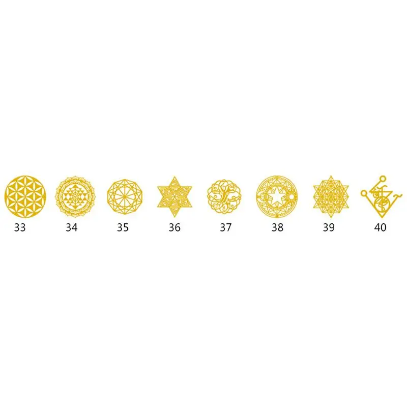 

1Set Flower Invitation Metal Copper Sticker Energy Tower Paste DIY Jewelry Tool