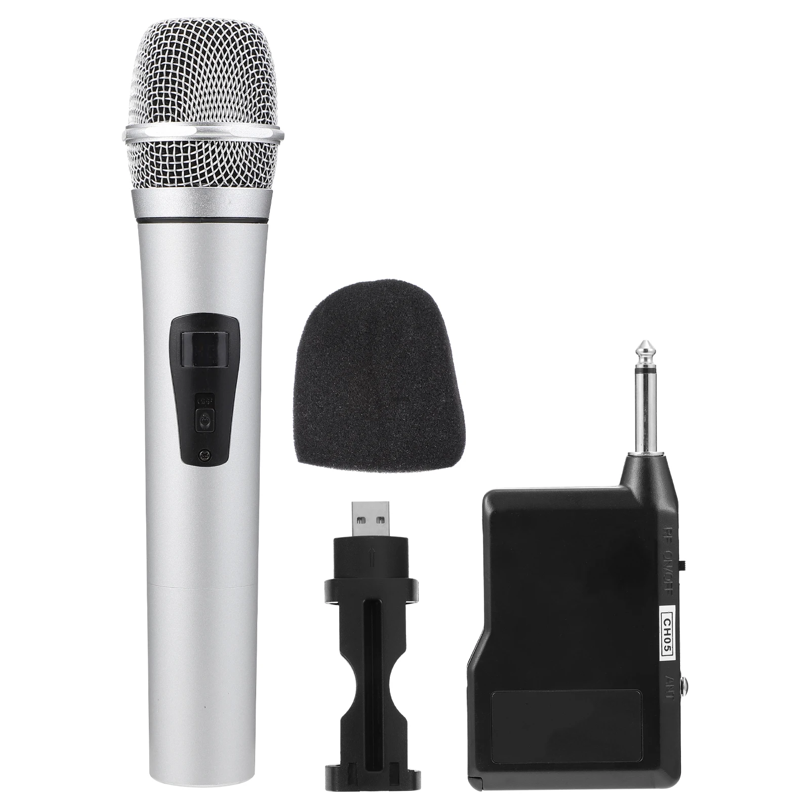 

1 комплект, удобный прочный легкий беспроводной микрофон для караоке для друзей, семьи, коллег