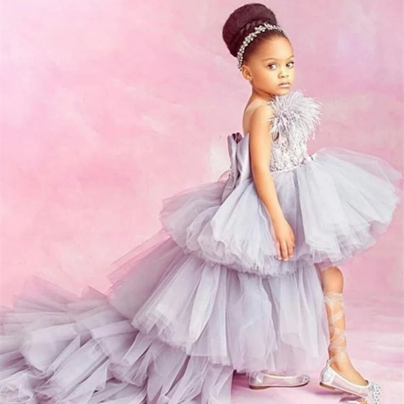 Модные платья для девочек с цветочным рисунком фатиновое платье на день рождения