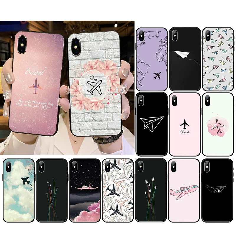 

Travel world map Plane plans Phone Case for iphone 13 12 11 Pro Max Case For iPhone 11 Pro Max XS MAX X XR SE2 8 7 Plus