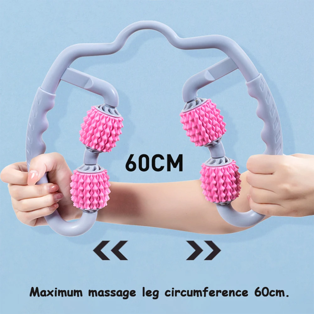 4 колеса u-образный триггер точки массажные ролики для массажа ног шеи рука ролик