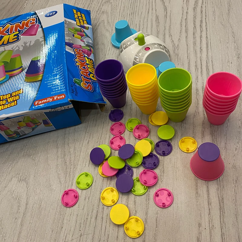 

1set Improve Concentration Toys Interaction Table Games Logic Educational Training Stacking High Set Of Cup Children Puzzle Toys