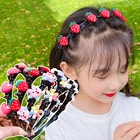 Новые милые цветочные челки фиксированные плетеные повязки для волос для девочек детские милые цветочные аксессуары для волос