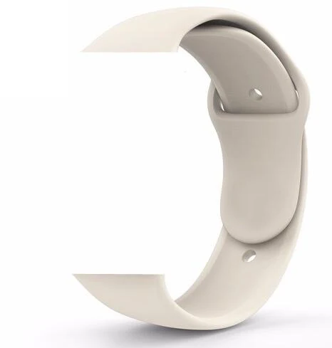 antique white Новейшая модель; силиконовый ремешок для наручных часов iWatch, 4 40 мм 44 Резиновые Спортивные петли для наручных часов Apple Watch серии 1/2/3, 42 мм, 38 мм, версия linkseries 5 - Цвет ремешка: antique white