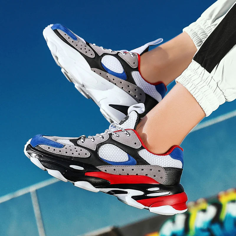 

Новая мужская повседневная обувь; Модные кроссовки на плоской подошве; Размеры 39–44 обувь Мужская дышащая светильник мужские кроссовки; Tenis ...