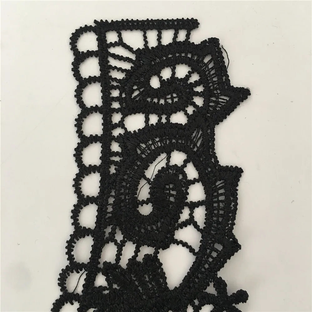 Модный стиль черный кружевной воротник декольте Венецианская аппликация