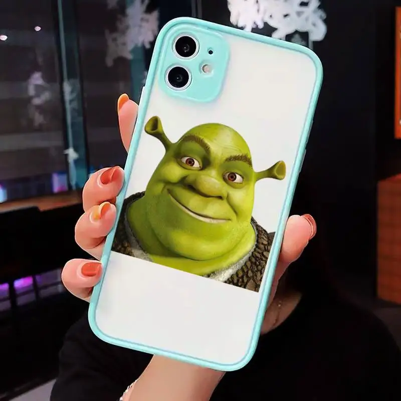 

Cartoon Moive Shrek Coon Phone Cases matte transparent For iphone 7 8 11 12 plus mini x xs xr pro max cover