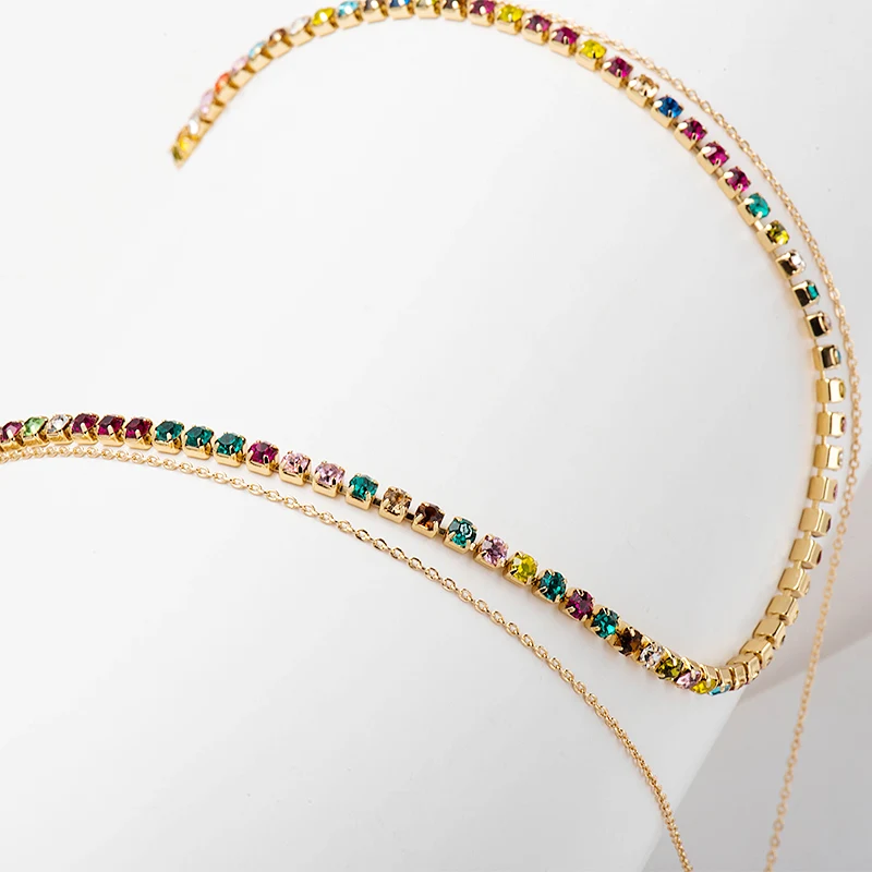 

Fever&Free New Religious Cross Necklace Fancy Color Rhinestone Necklace For Women Delicate Crystal Jewelry Collares De Moda 2020