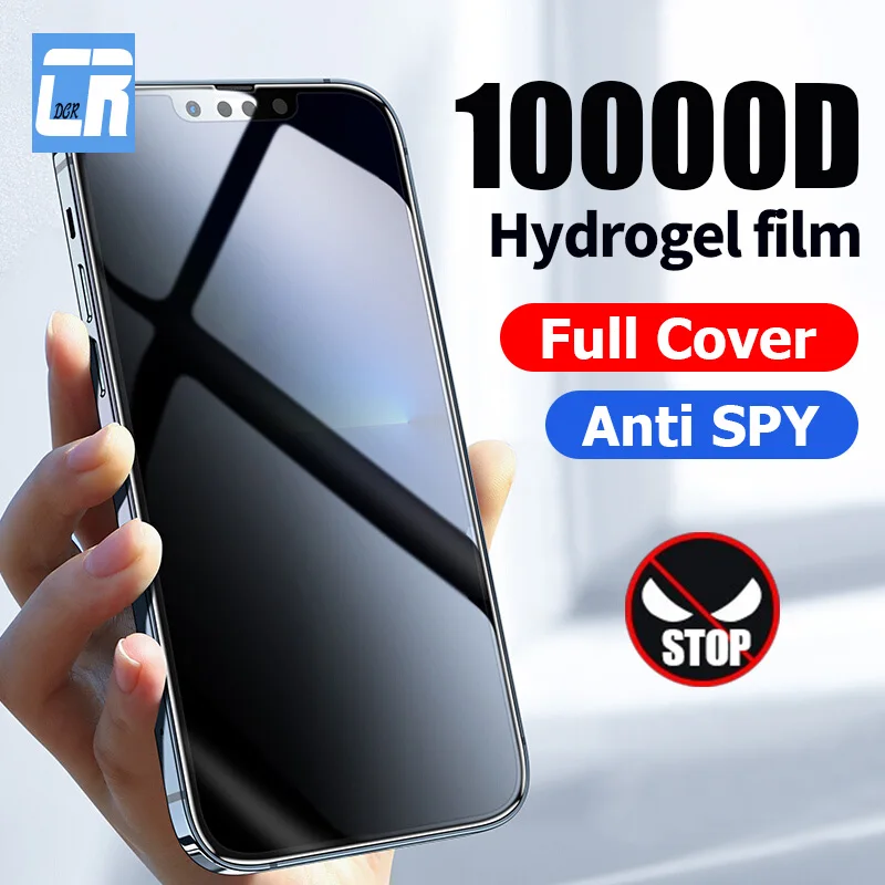 

Full Cover Privacy Screen Protector On The For iPhone 13 Pro Max Anti-spy Hydrogel Film On For iPhone 13 Mini Not Tempered Glass