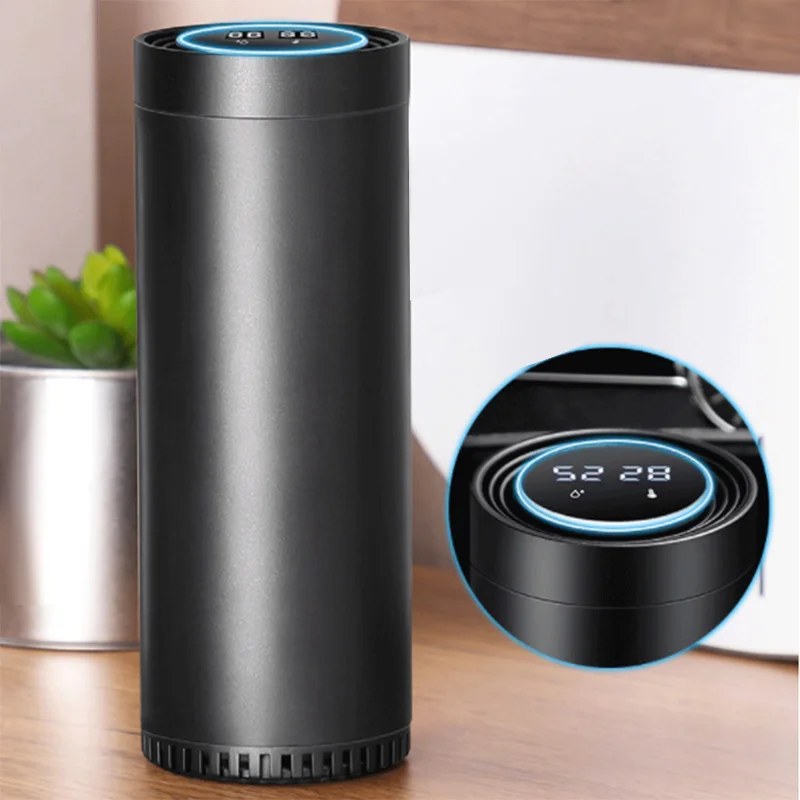 

Car Air Purifier Car Fresh Air Freshener Cleaner ligent Display Temperature and Humidity Ionizer Car Accessories