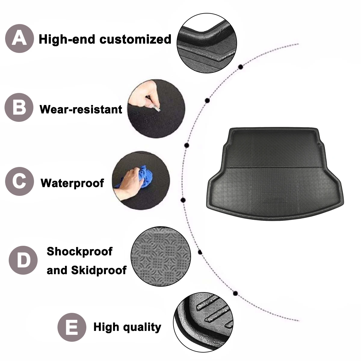 Коврик для багажника автомобиля водонепроницаемые напольные коврики коврик