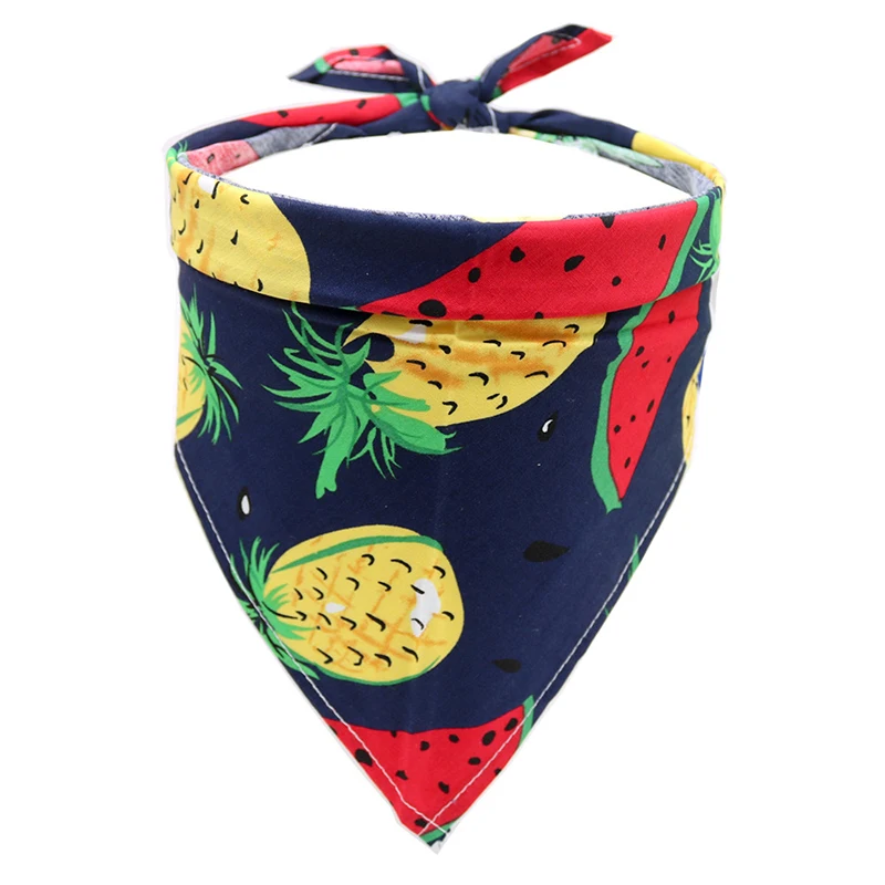 

Fruit Print Pet Dog Bandana Small Dog Cat Scarf Adjustable Cotton Dog Puppy Bandanas Bibs Summer Pet Dog Grooming Accessories