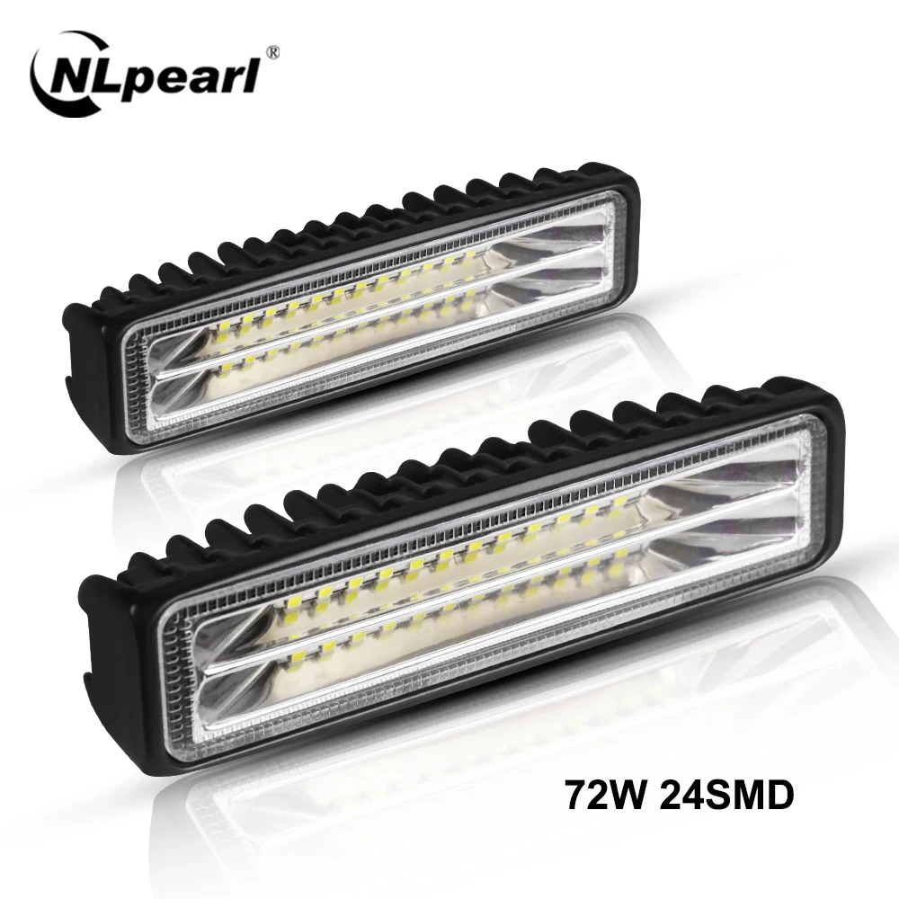 Универсальная противотуманная фара Nlpearl 2x6 дюймов 72 Вт для мотоцикла