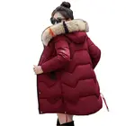 Зимнее пуховое пальто с капюшоном, Толстая теплая приталенная Женская куртка Casaco Feminino Abrigos Mujer зима 2018, ватные парки, верхняя одежда