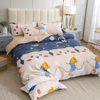 lovely bear bed sheets sets cartoon printed kids boy girl bedding set duvet cover set with comforter cover bed linen pillowcases