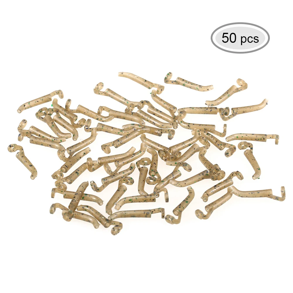 30/ 50 / 100PCSFishing Line Aligner Anti-tangle Fishhook Sleeves Bent Fishing Hook Carp Hair Rig Accessory | Спорт и развлечения