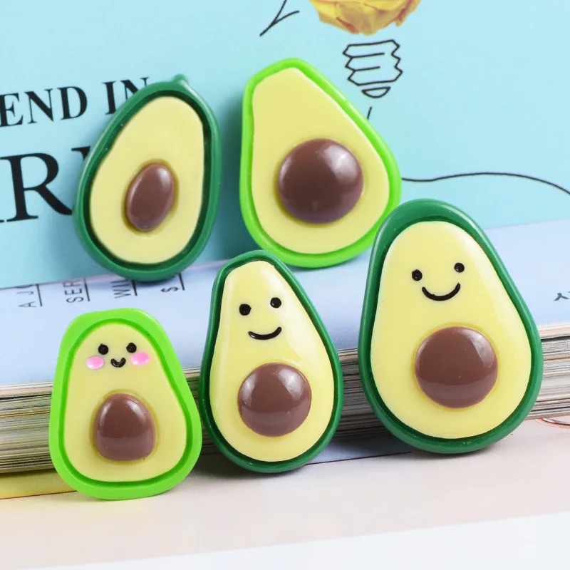 

Wholesale Flatback Resin Avocado Kawaii Resin Fruit Crafts Making, Scrapbooking, DIY Accessories