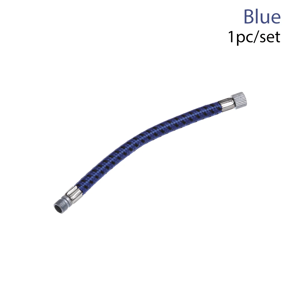 Blue 1pc 1 шт. велопокрышки кабель в оплетке насос Удлинительный шланг адаптер для 150Psi Schrader A/V игольчатый клапан ремонт велосипедов Запчасти инструменты - Цвет: Blue 1pc