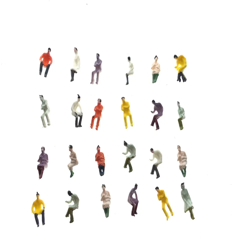 

100 шт 1/100 полноразмерные Цветные Игрушки из АБС-пластика миниатюрная статуя модель здания серия поезда подарок Цвет Кукла моделирование ...