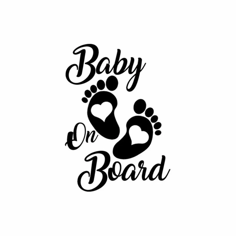 

3D Interesting Graphics Baby on Board Car Sticker Paint Stain Scratch Occlusion Sunscreen Waterproof Bumper Stickers Kk18*13cm