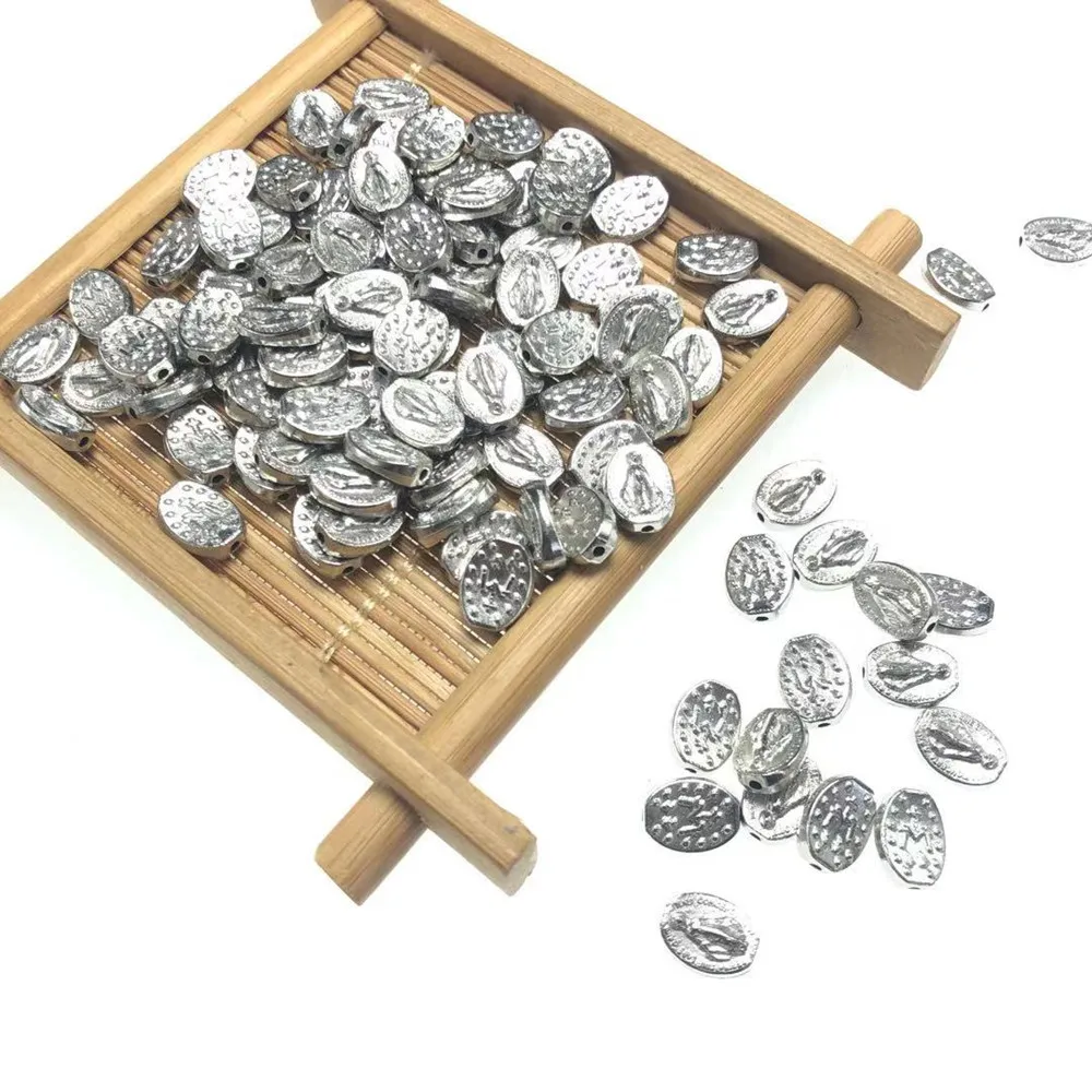 Бусина овальной формы из цинкового сплава 150 см 9 х7 мм | Украшения и аксессуары