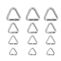 100pcs stainless steel classic triangle jump rings silver tone split rings for diy jewelry making crafts accessories bulk