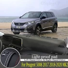 Высококачественная кожаная приборная панель с защитой от проколов и светильник из сшитого полиэтилена для Peugeot 5008 2017 2018-2020 Тюнинг автомобилей аксессуары