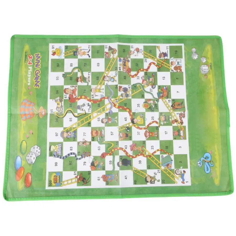 60x45 см кемпинг Snake Chess Моющиеся Складной змея и лесенка Детские Летающие шахматы