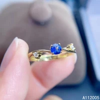 kjjeaxcmy fine jewelry 925 sterling silver inlaid natural gemstone sapphire new female ring woman girl support test hot selling