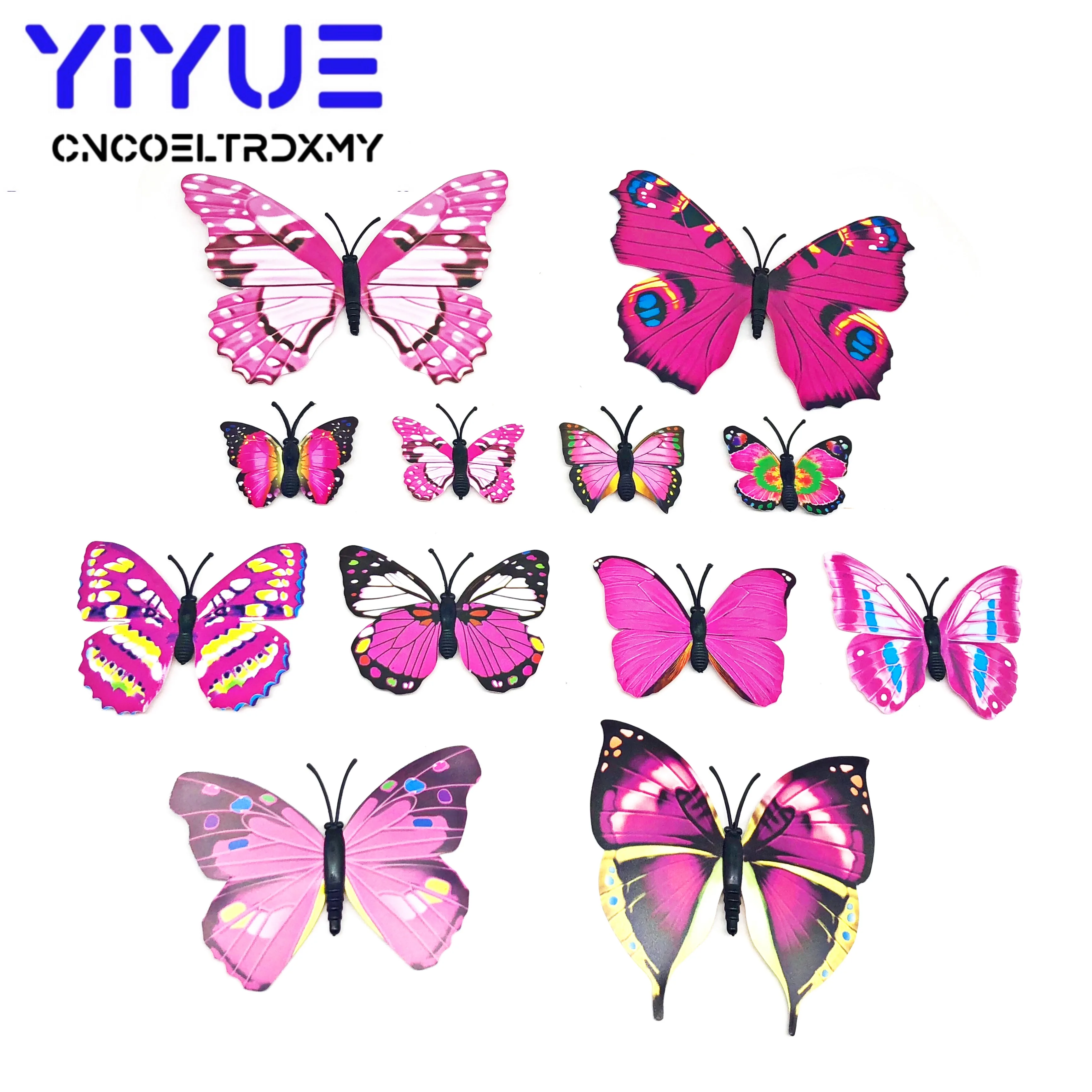 12 шт. настенные 3D наклейки в виде бабочек из ПВХ|Обои| |