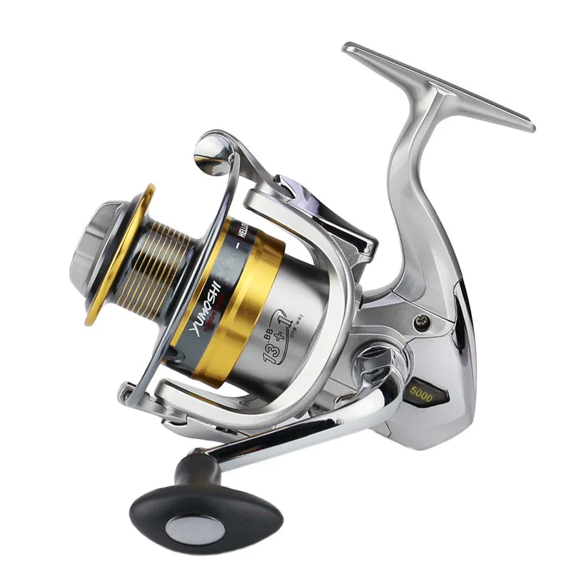 

Yumoshi Wheels 13+1BB Spinning Fishing Reels Metal XS1000-7000 Series Spinning Reel Wheel Fishing Tackle Outdoor Fishing Tools